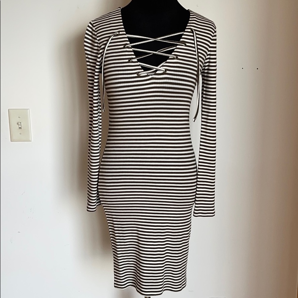Long sleeve striped dress, tags still on!